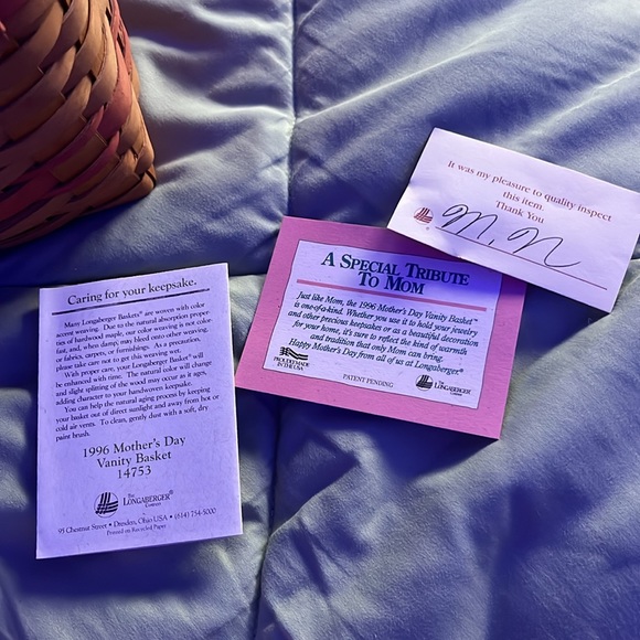 1996 Mother’s Day Vanity Basket - Picture 4 of 4